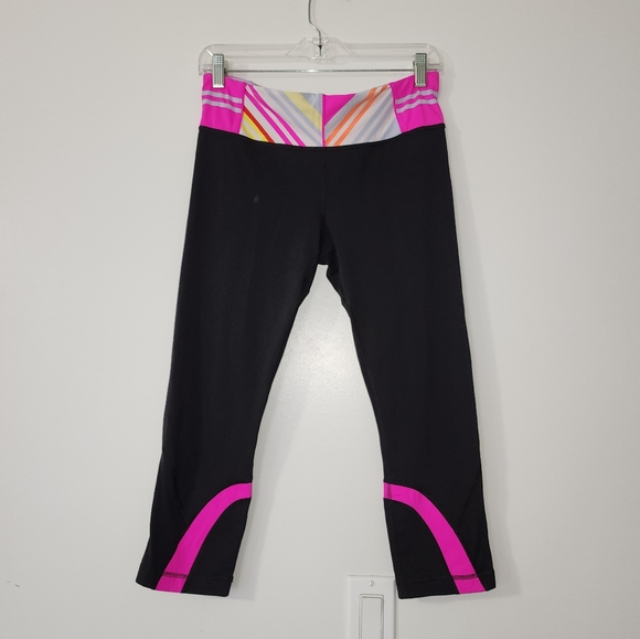 Lululemon black and pink leggings - Picture 1 of 9
